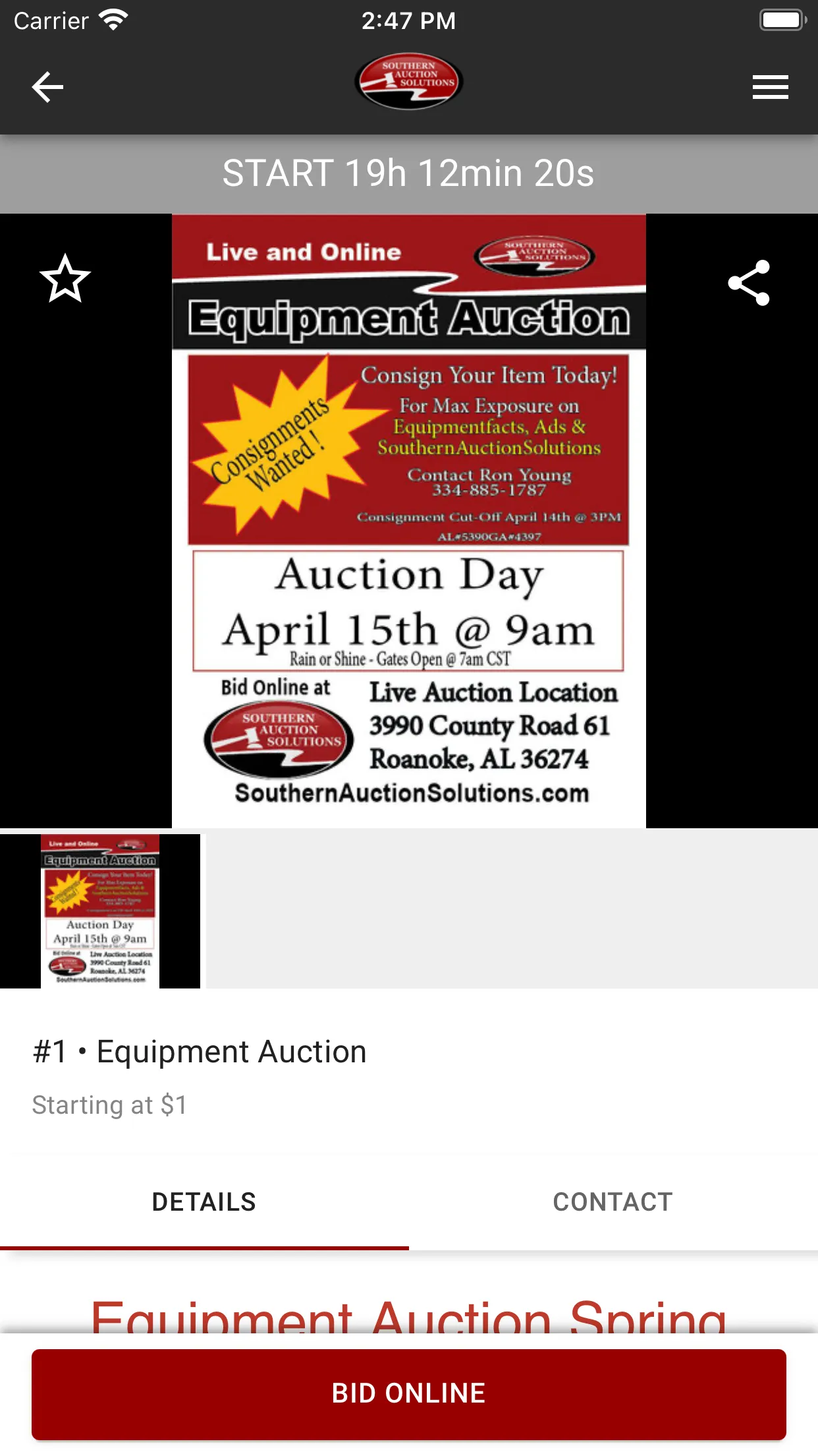 Southern Auction Solutions | Indus Appstore | Screenshot