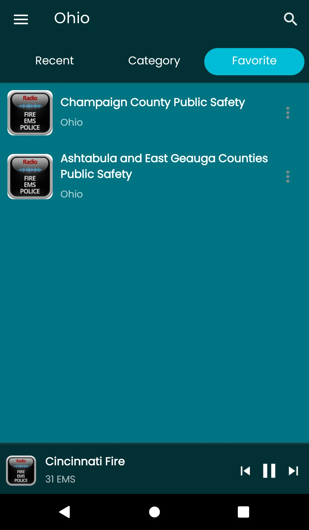 Ohio scanner radios | Indus Appstore | Screenshot