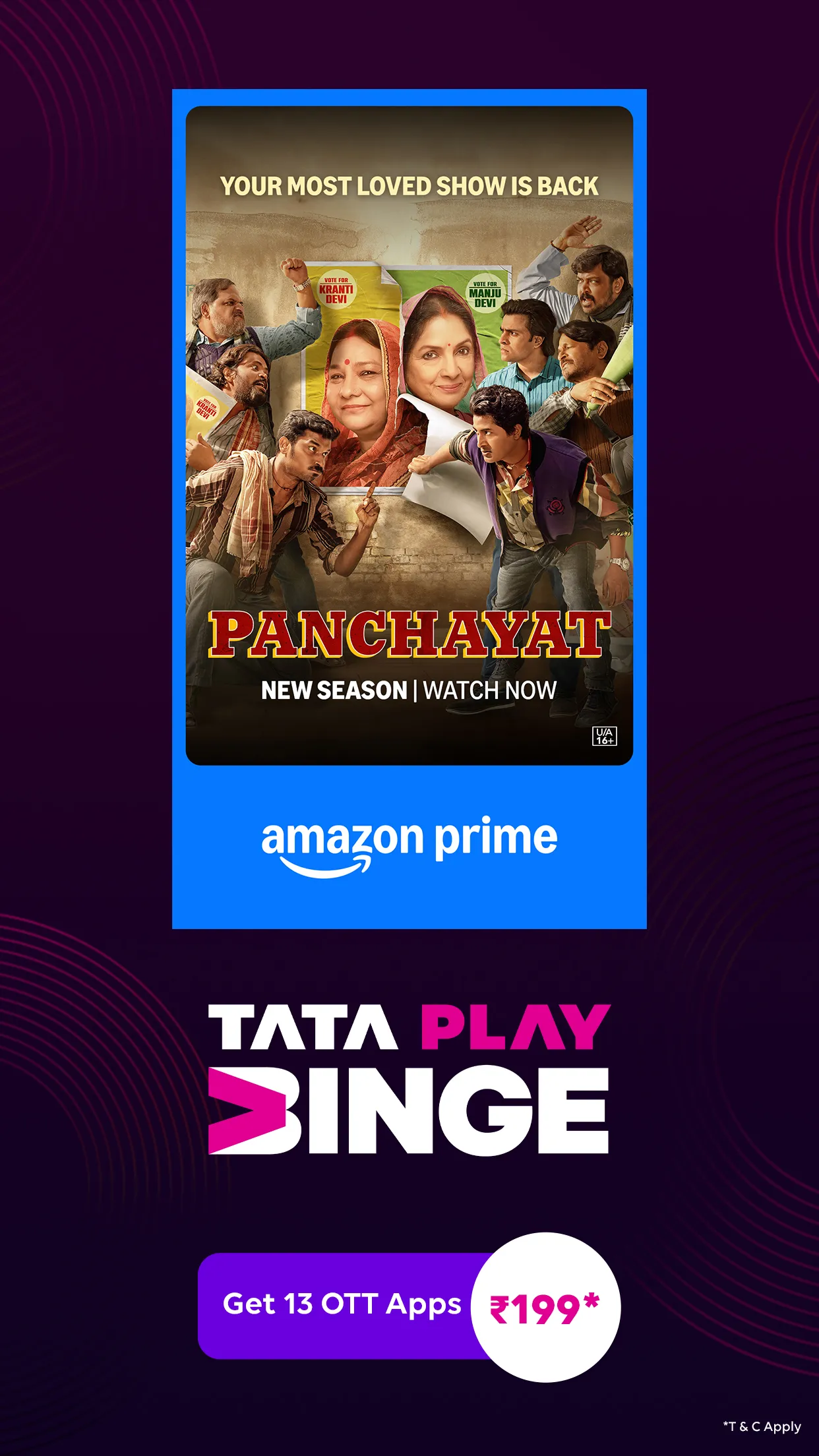 Tata Play Binge: 30+ OTTs in 1 | Indus Appstore | Screenshot