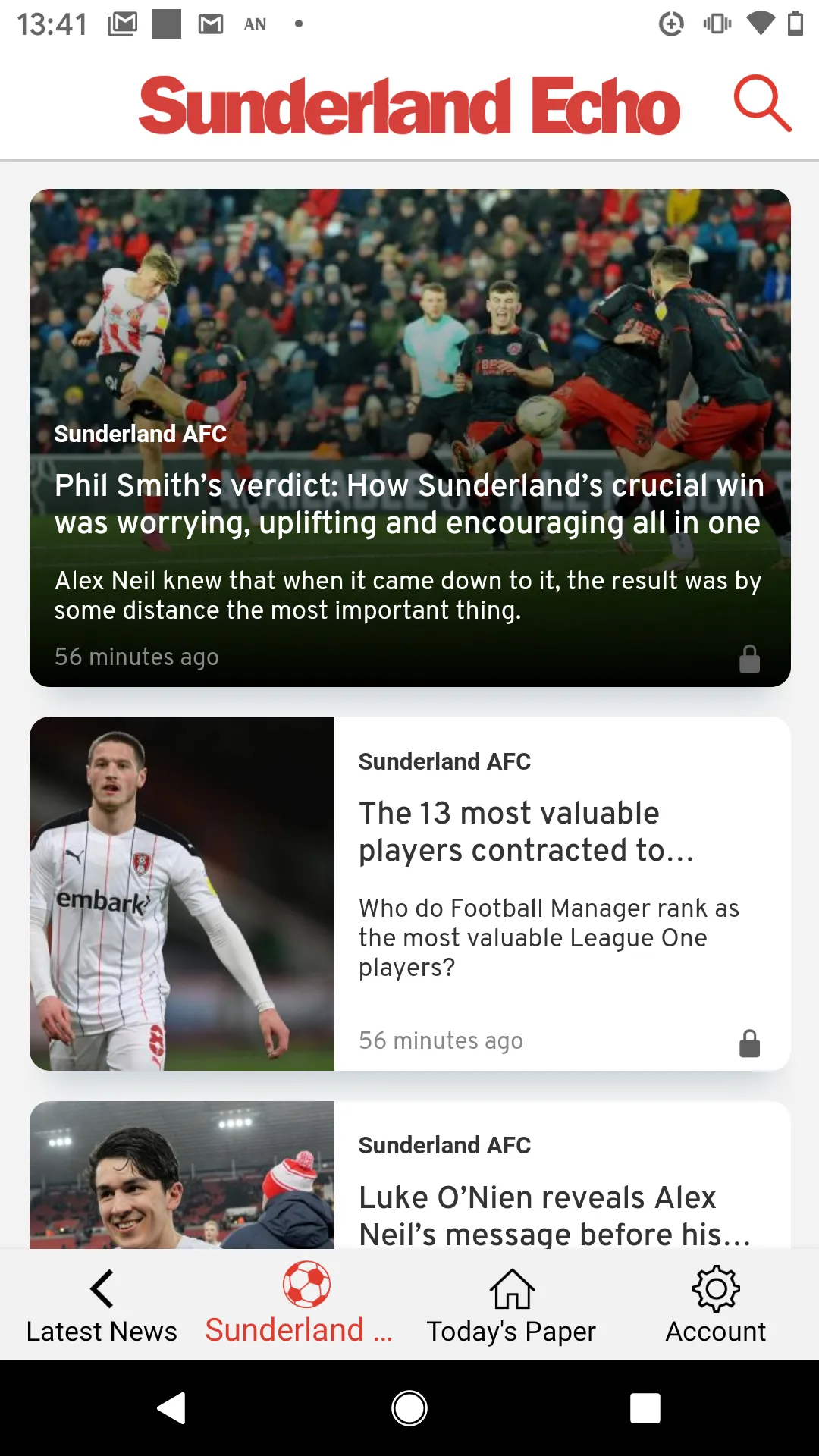 The Sunderland Echo Newspaper | Indus Appstore | Screenshot