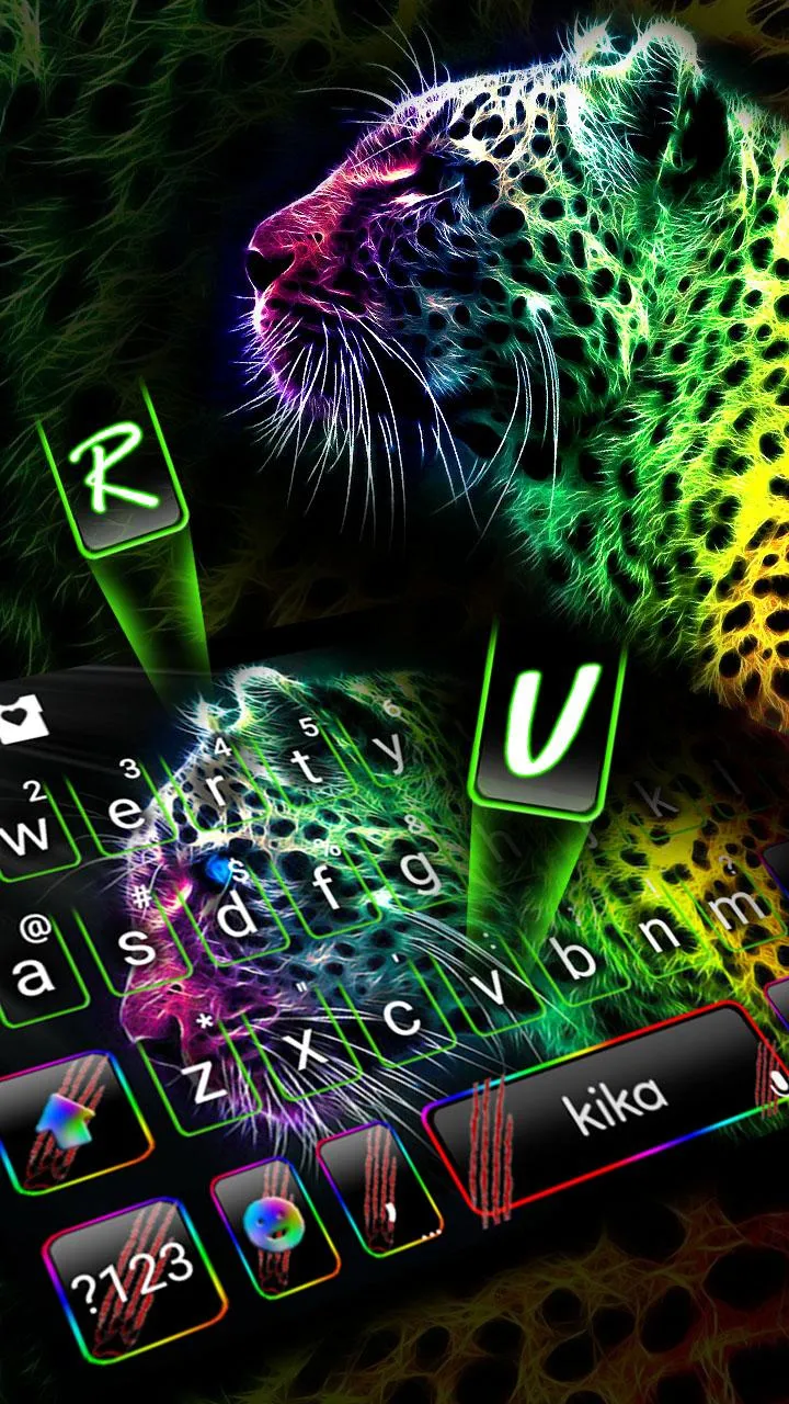 Neon Leopard Keyboard Theme | Indus Appstore | Screenshot