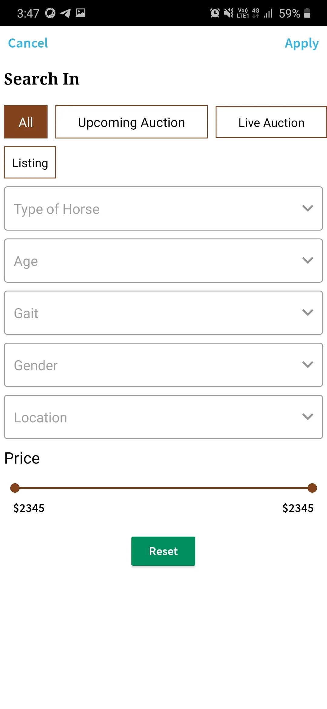 HarnessHorseAuction | Indus Appstore | Screenshot