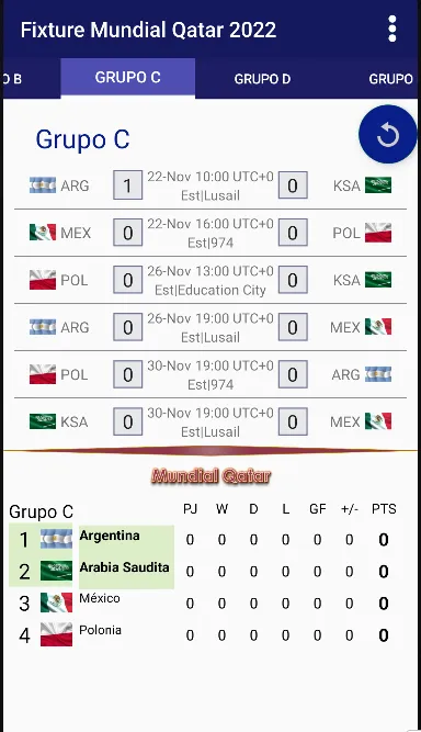 Fixture Mundial | Indus Appstore | Screenshot