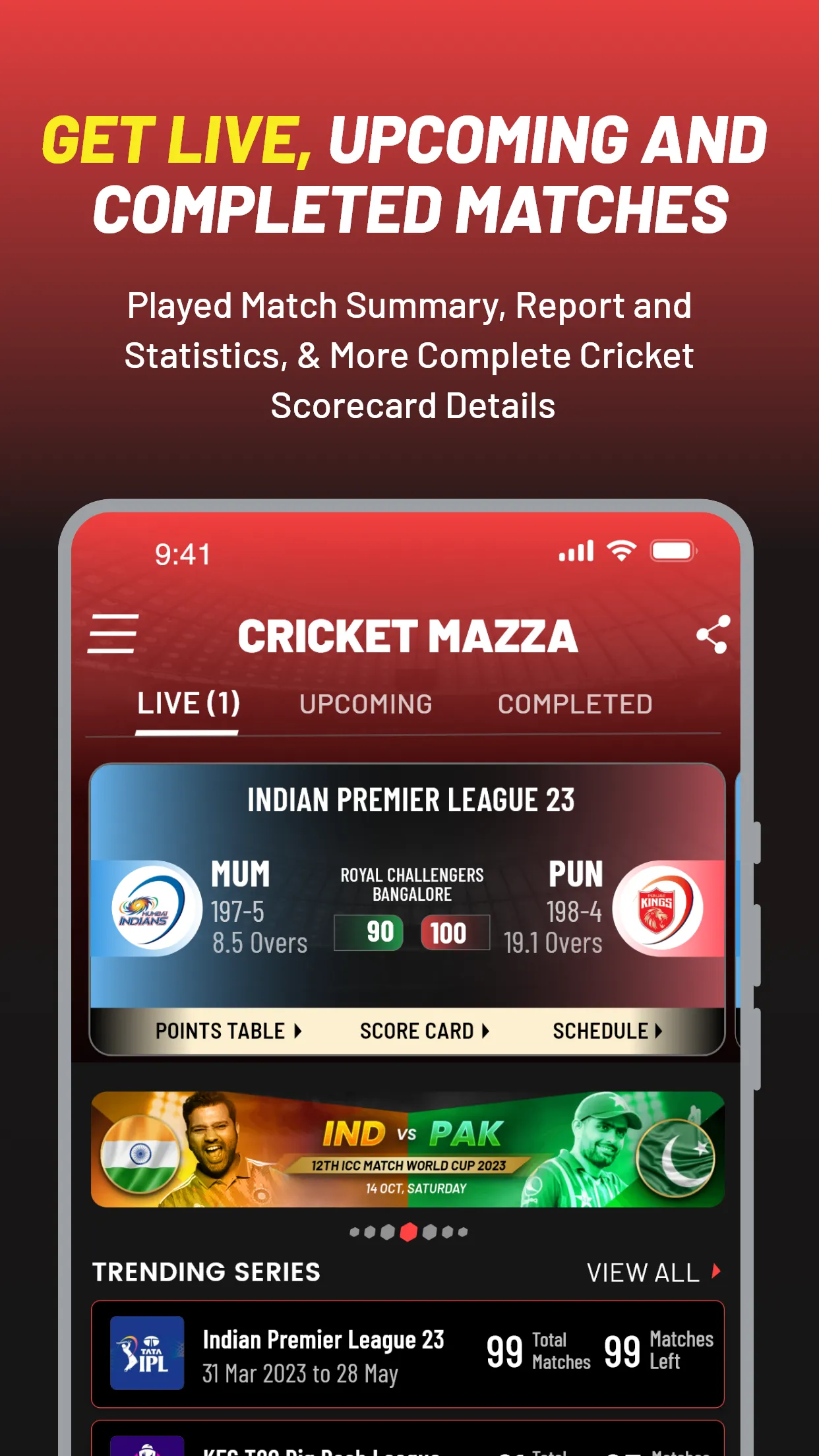 Cricket Mazza 11 Live Line | Indus Appstore | Screenshot