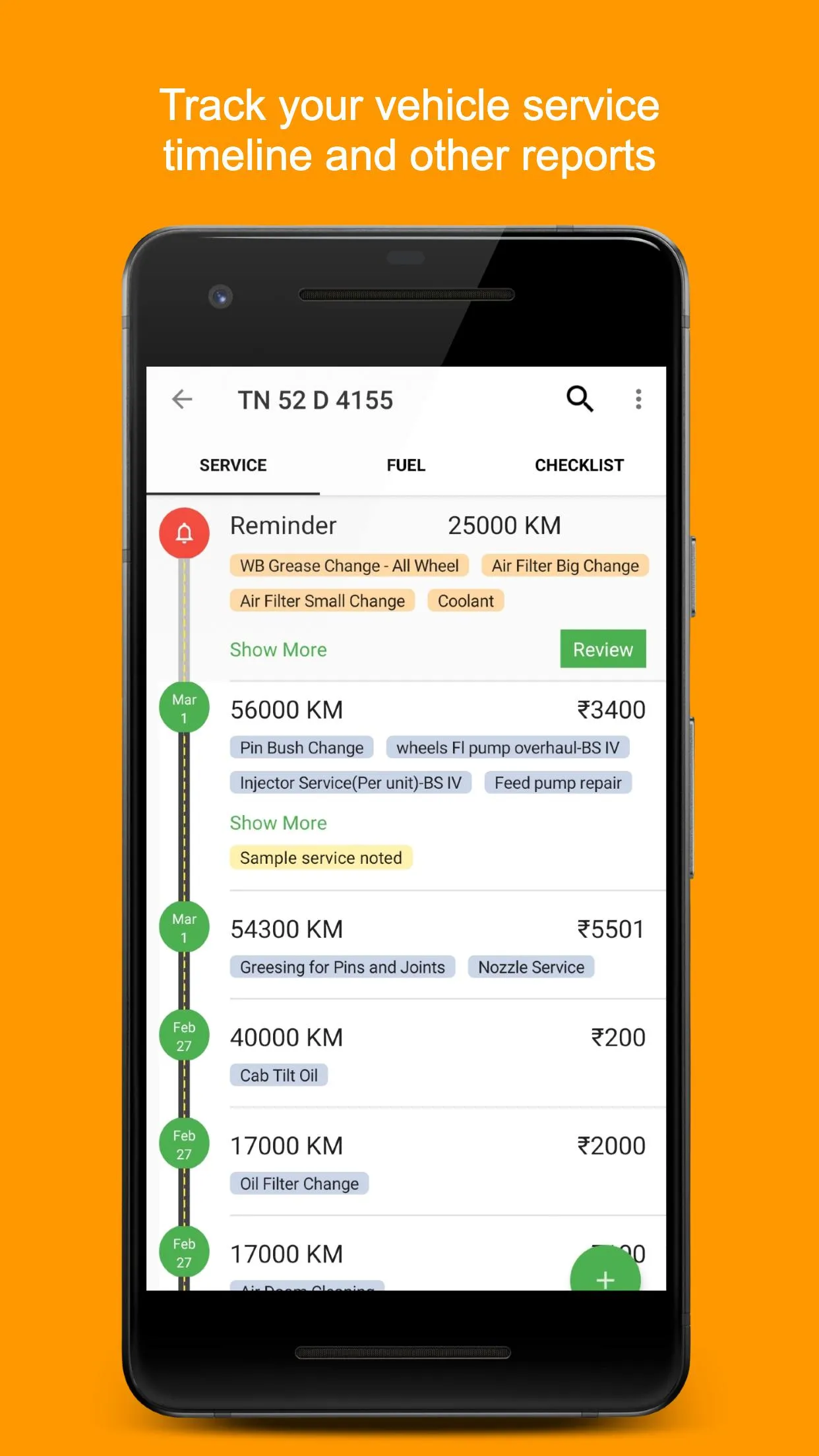 Service Tracker | Indus Appstore | Screenshot