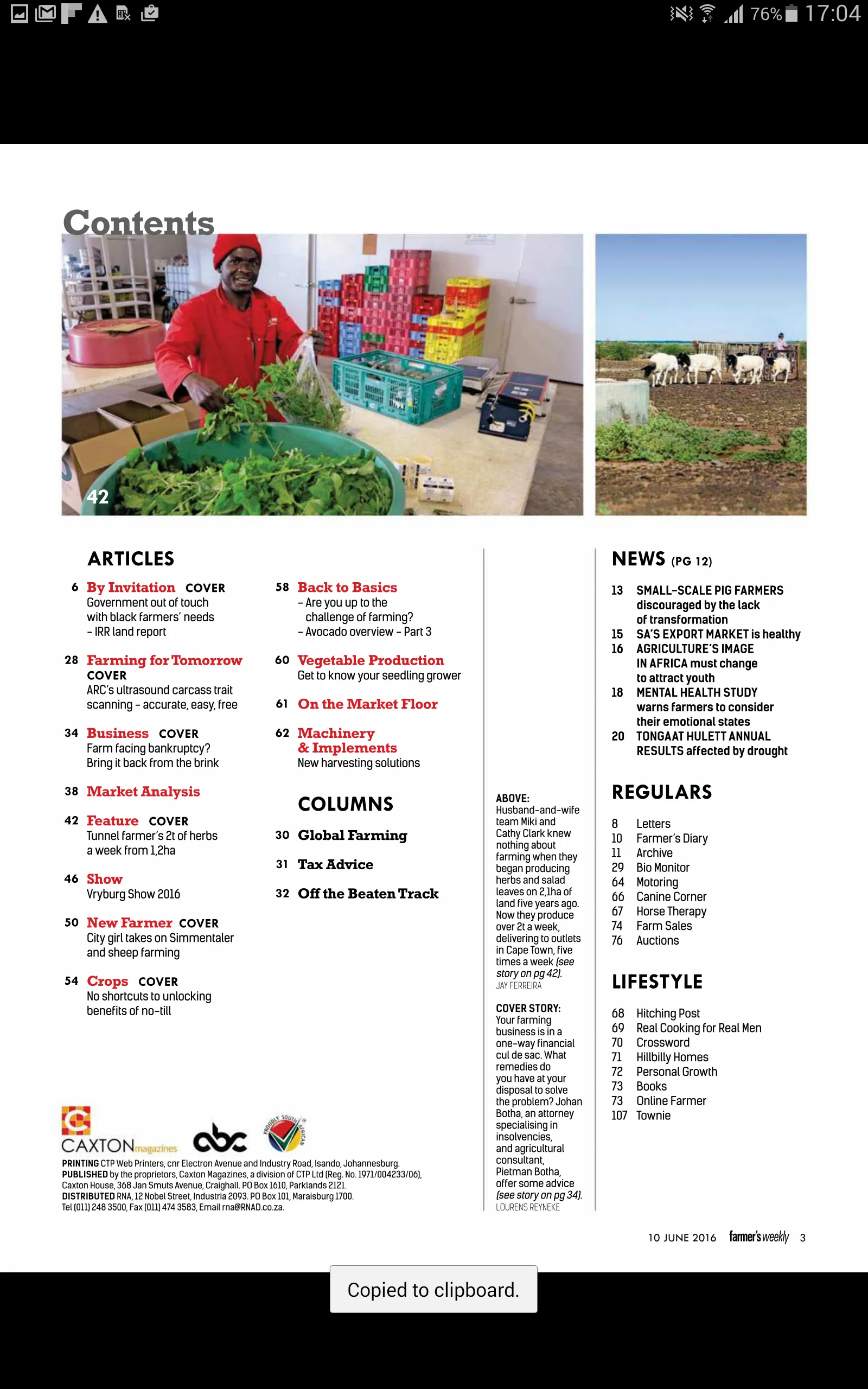 Farmer’s weekly SA | Indus Appstore | Screenshot