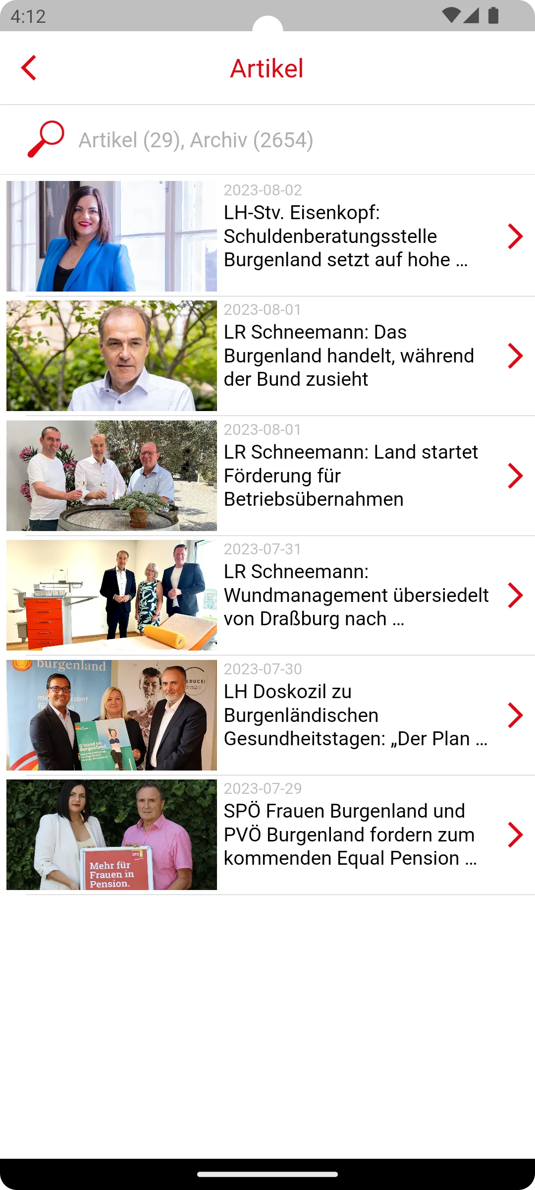 SPÖ Burgenland | Indus Appstore | Screenshot