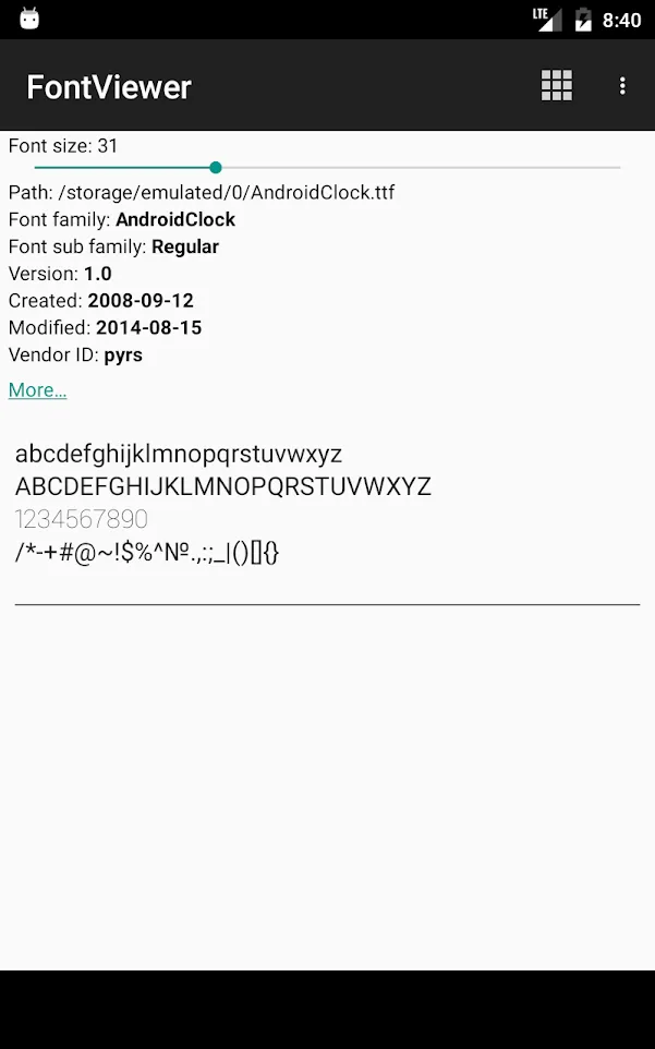 Font viewer | Indus Appstore | Screenshot