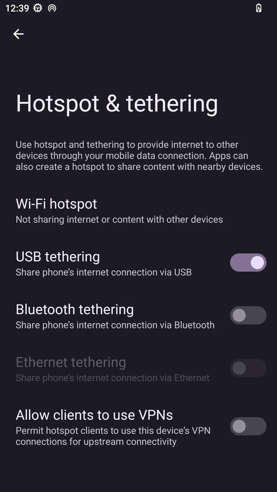 Quick USB Tethering Wifi | Indus Appstore | Screenshot