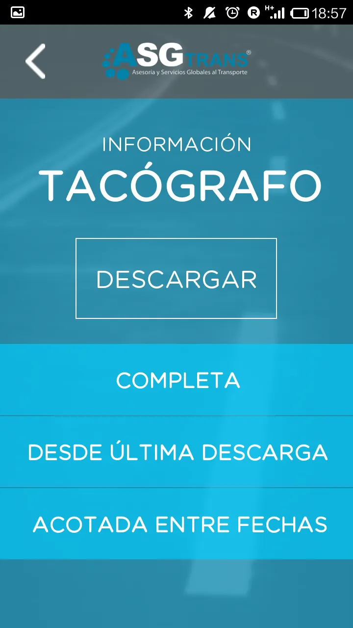 ASGtrans | Descargas Tacógrafo | Indus Appstore | Screenshot