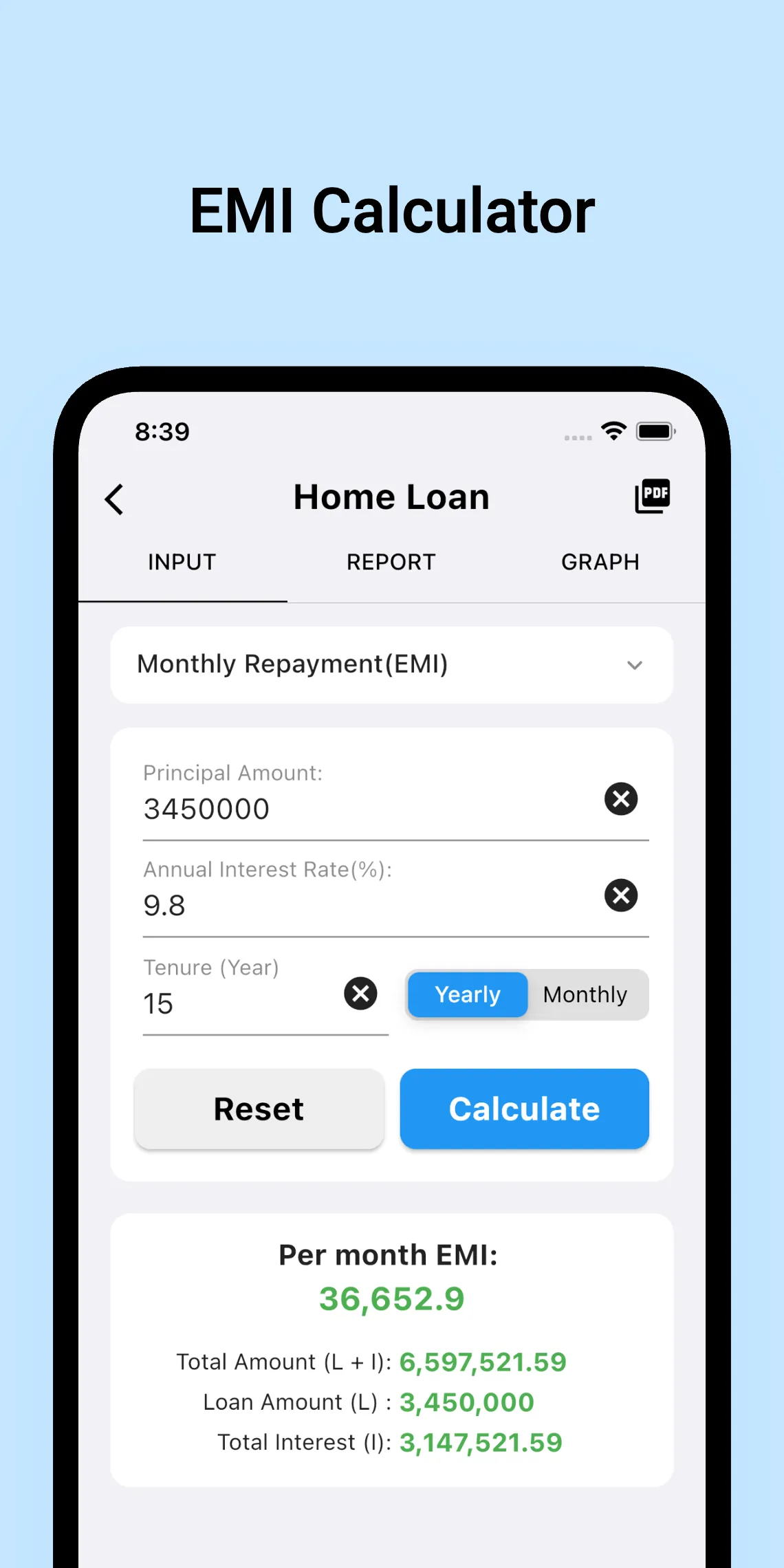 Financial Calculator EMI | Indus Appstore | Screenshot