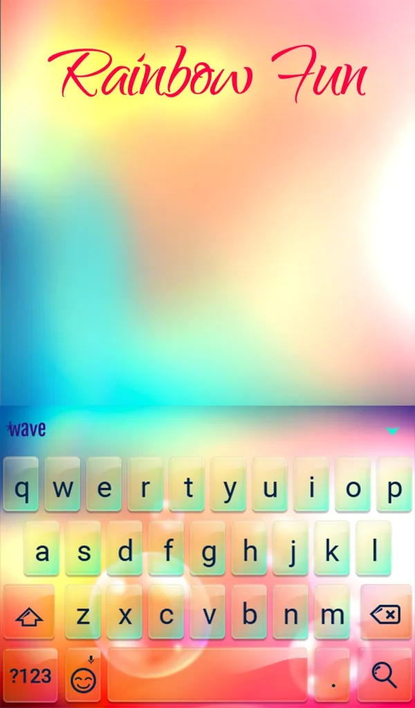 Rainbow Fun Animated Keyboard | Indus Appstore | Screenshot