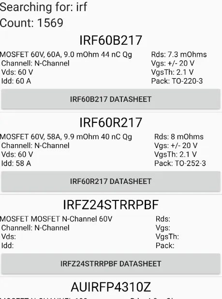 MOSFET transistors offline | Indus Appstore | Screenshot