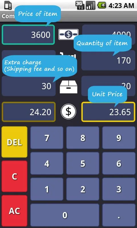 Compare Calc : Unit Price | Indus Appstore | Screenshot