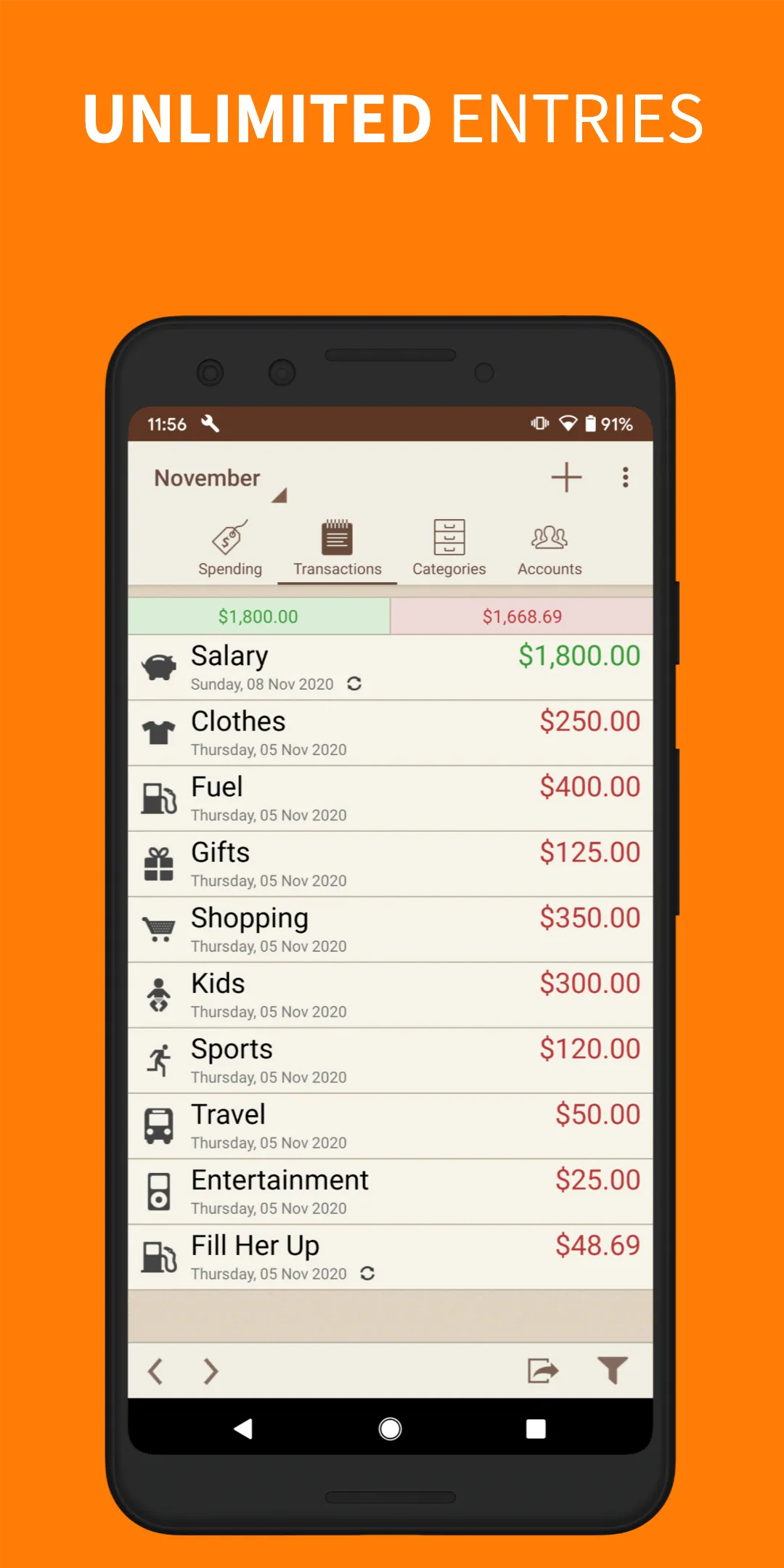 Spending Tracker | Indus Appstore | Screenshot