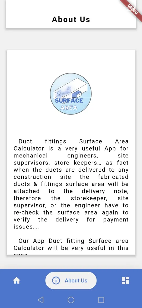 Duct Surface Area Calculator | Indus Appstore | Screenshot