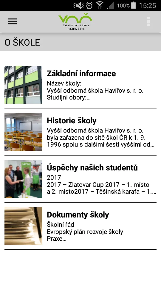 Vyšší odborná škola Havířov | Indus Appstore | Screenshot