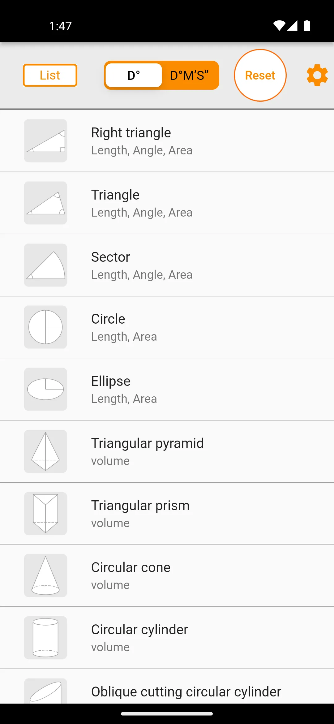 Figure calculator ShapeInfo | Indus Appstore | Screenshot