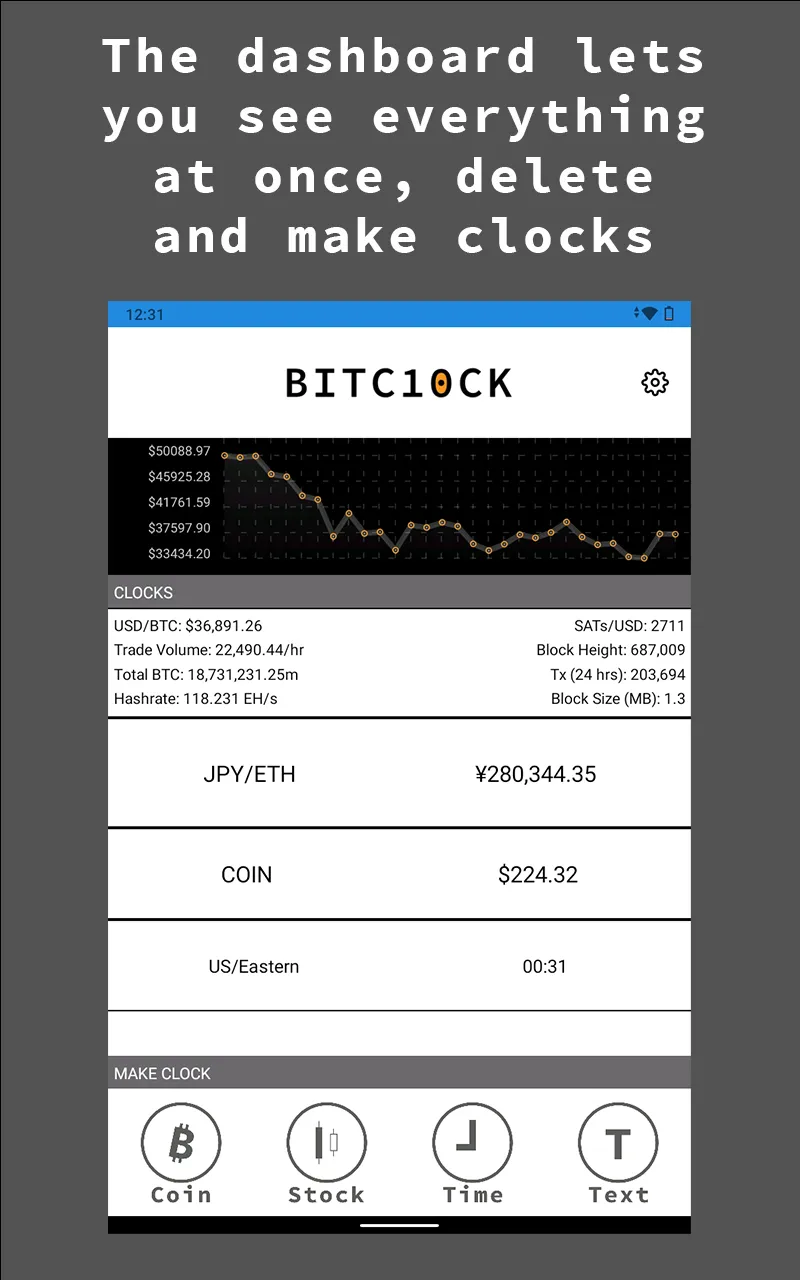 Bitcoin BlockClock App | Indus Appstore | Screenshot