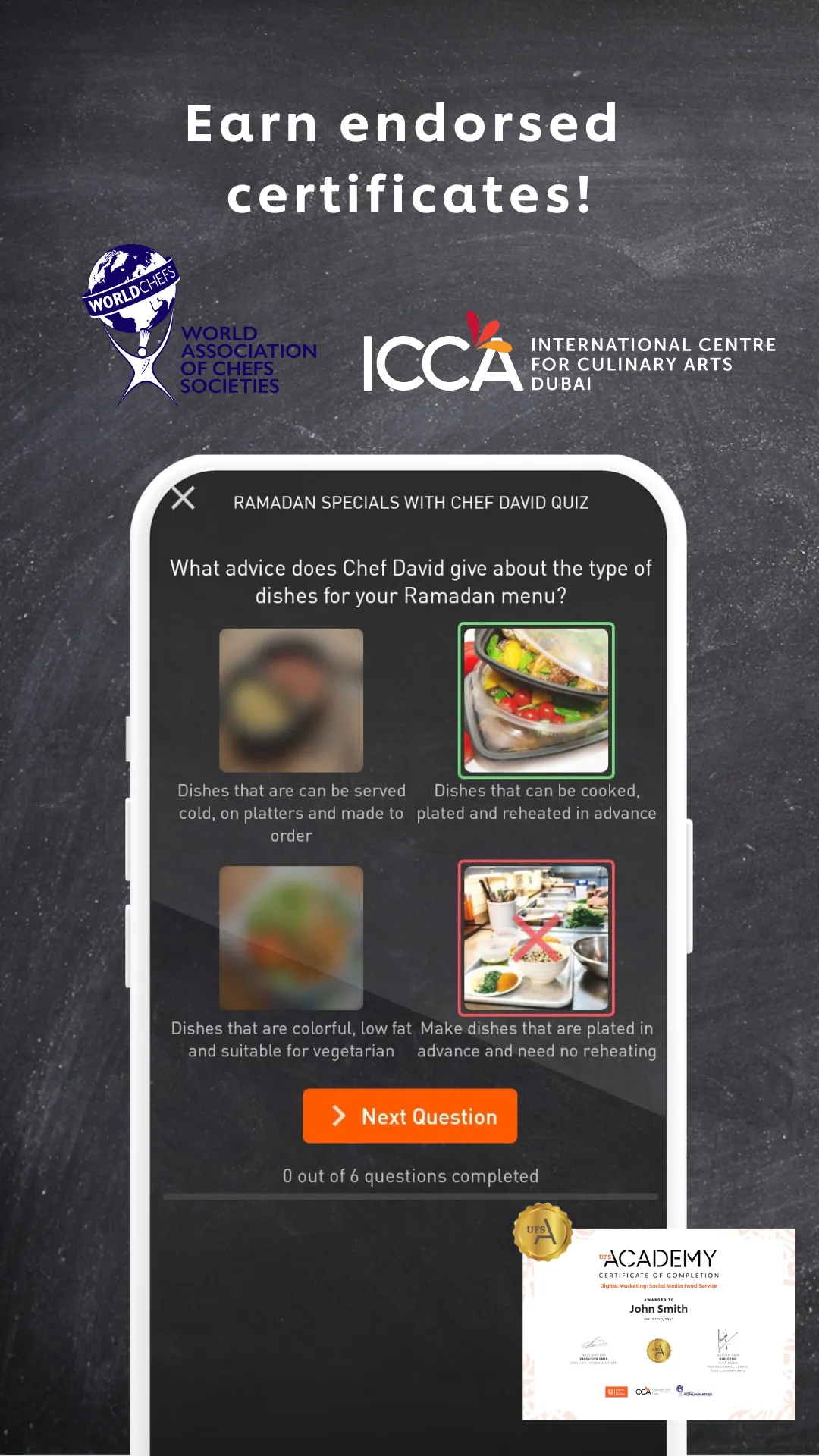 UFS Academy Culinary Training | Indus Appstore | Screenshot