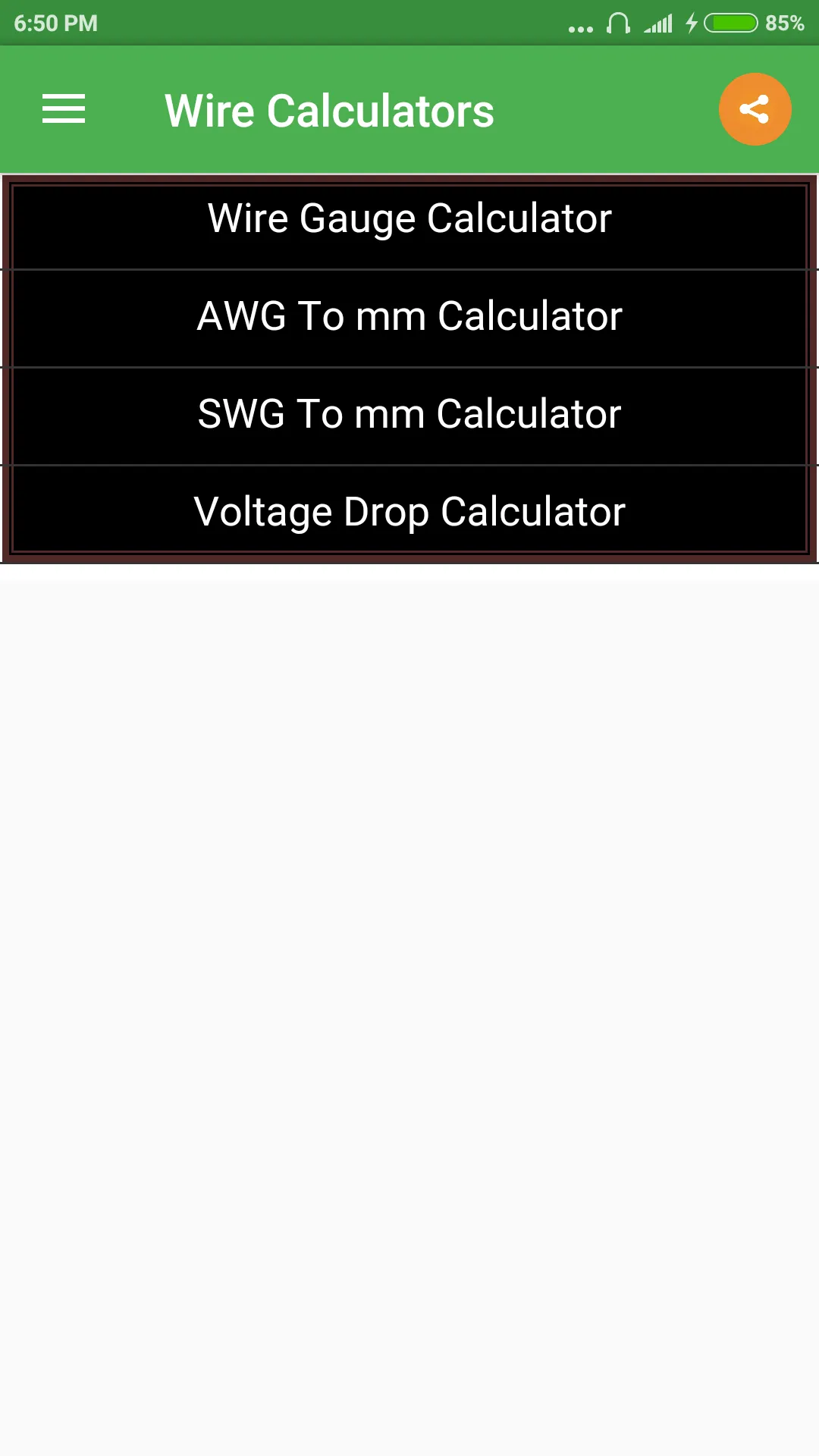 Wire Calculator | Indus Appstore | Screenshot