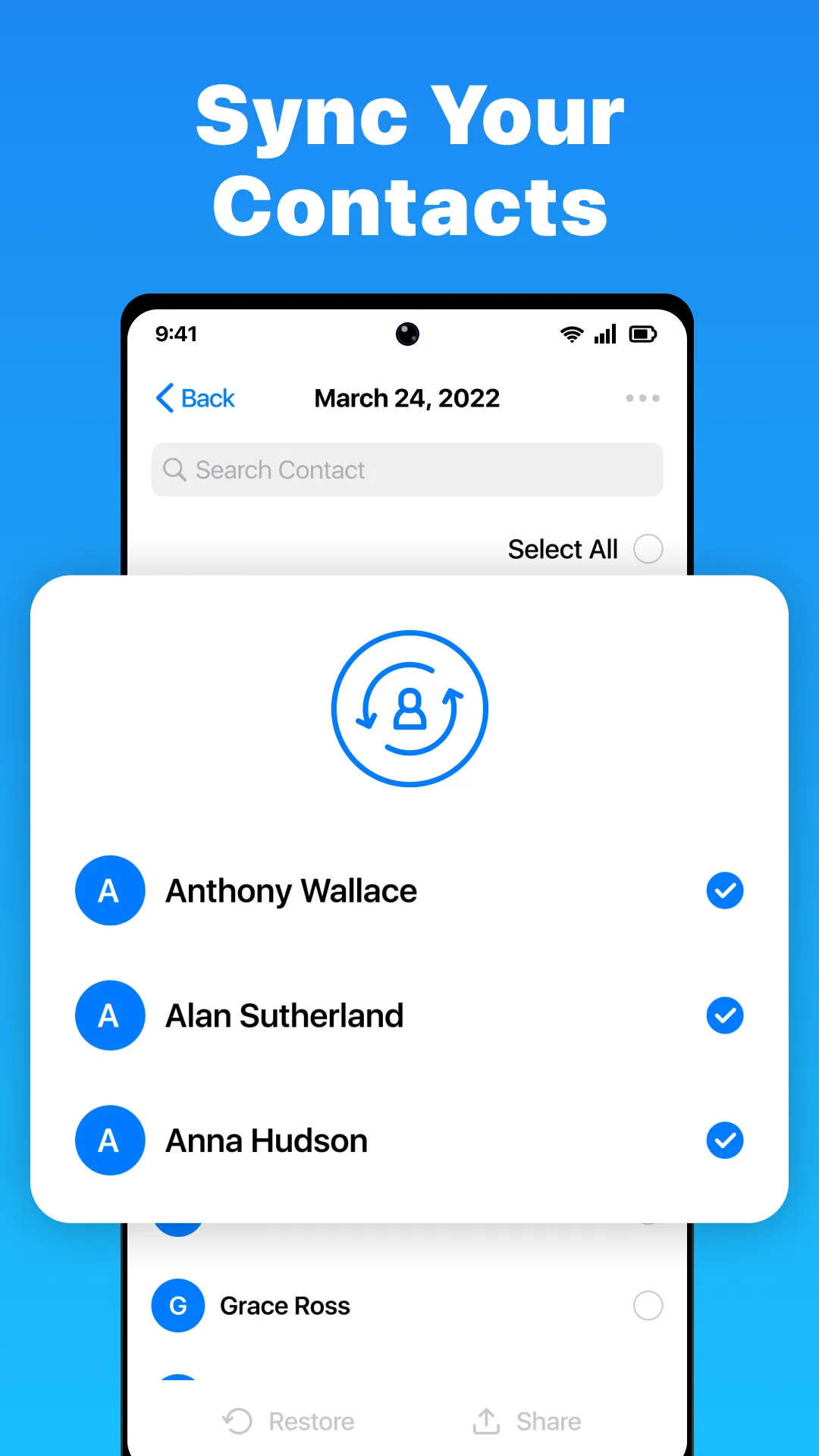 Contacts Backup - Sync Restore | Indus Appstore | Screenshot