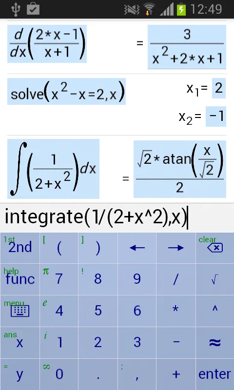 Symbolic Calculator | Indus Appstore | Screenshot