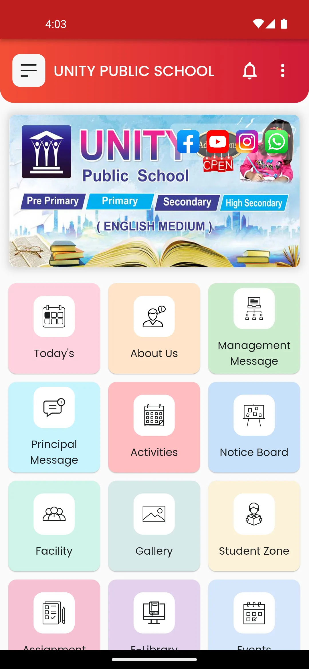 UNITY PUBLIC SCHOOL | Indus Appstore | Screenshot