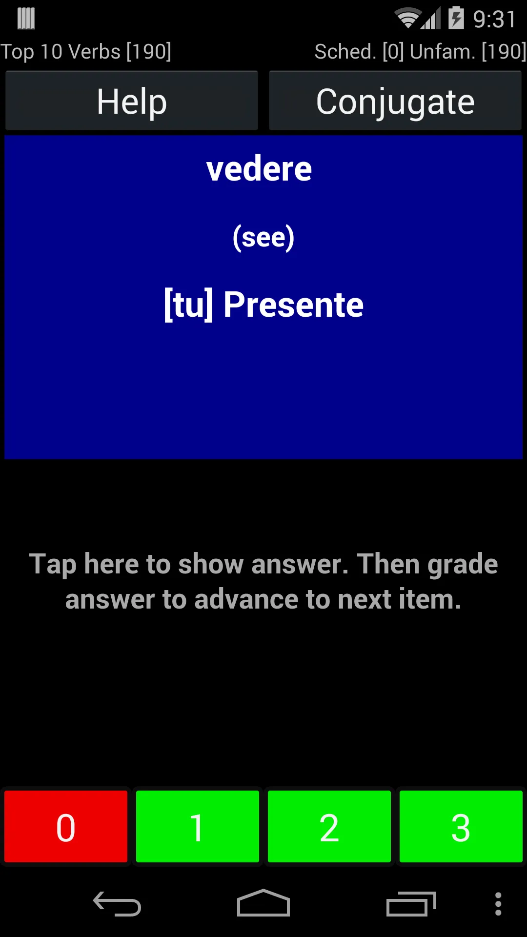 Italian Verb Trainer Pro | Indus Appstore | Screenshot