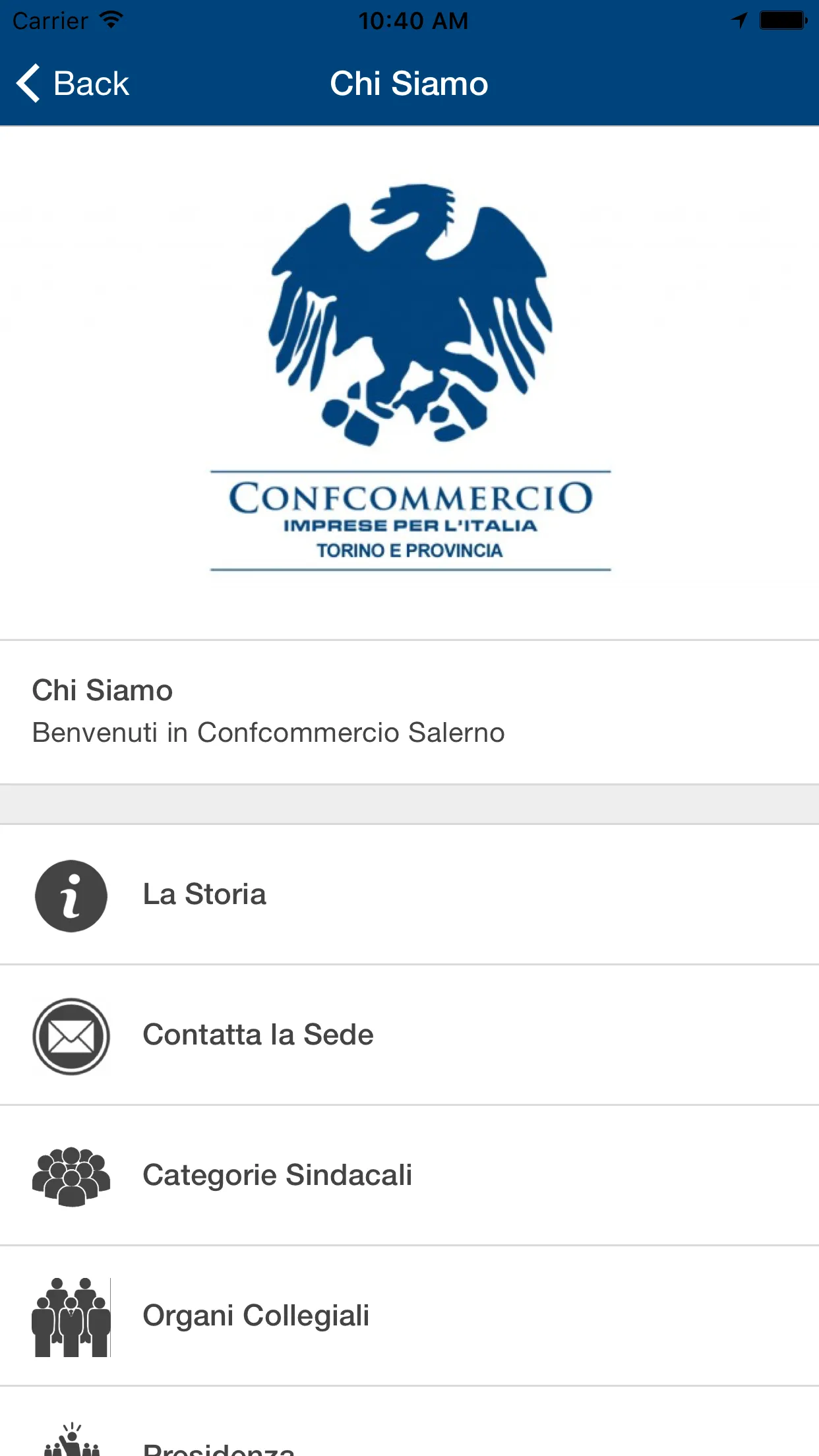 Confcommercio Salerno | Indus Appstore | Screenshot