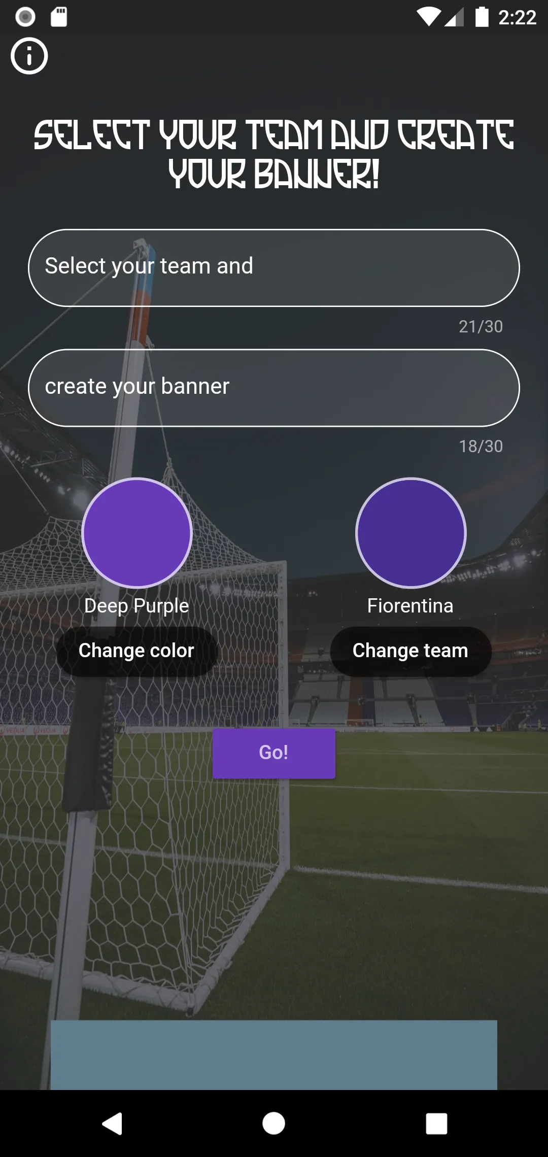 Allo Stadio - Crea striscione | Indus Appstore | Screenshot