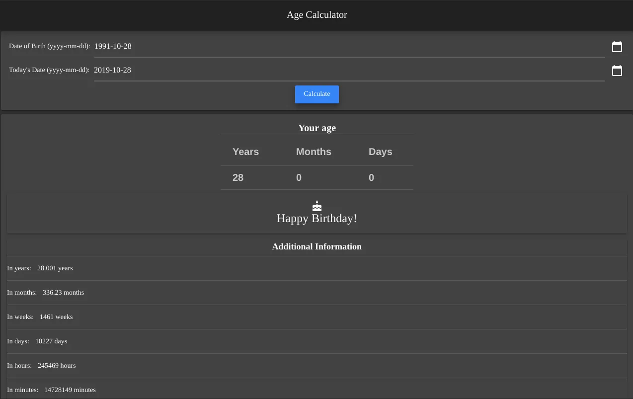 Age Calculator | Indus Appstore | Screenshot