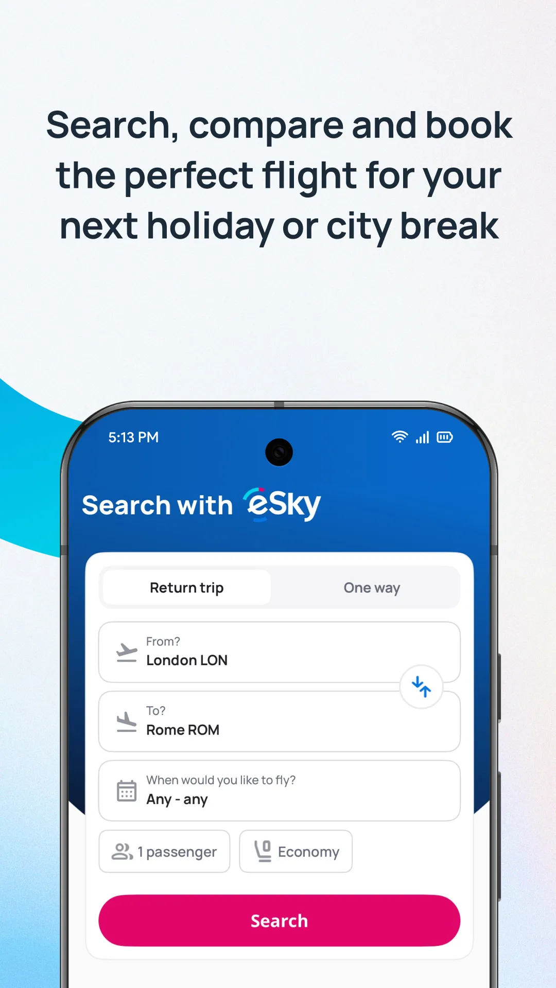 eSky - Cheap Flights & Travel | Indus Appstore | Screenshot