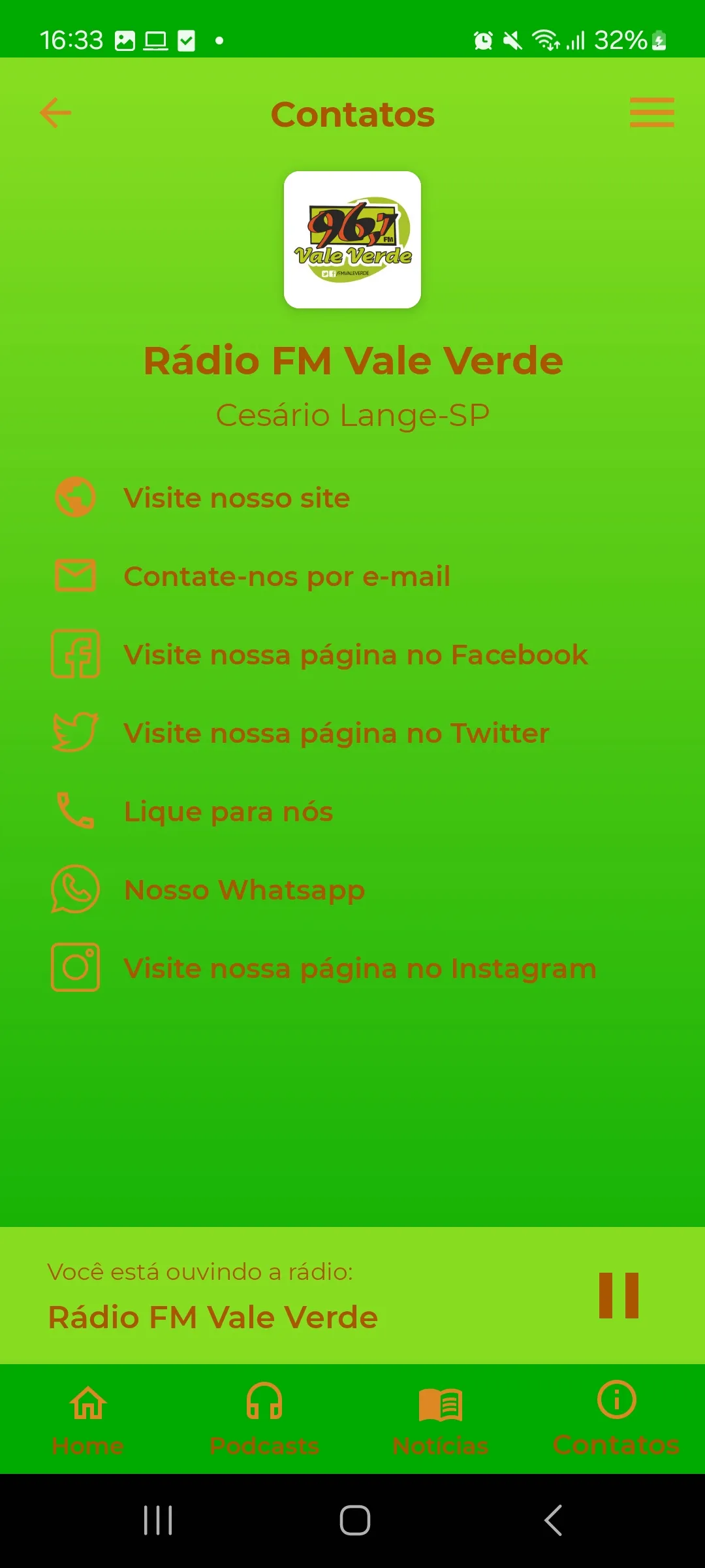 Rádio FM Vale Verde | Indus Appstore | Screenshot