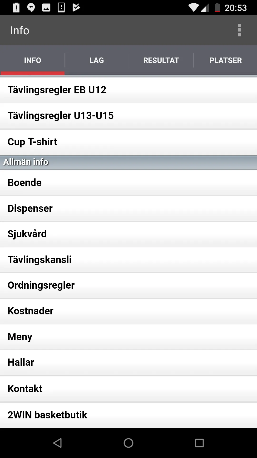 Kungsbacka Basketcup | Indus Appstore | Screenshot