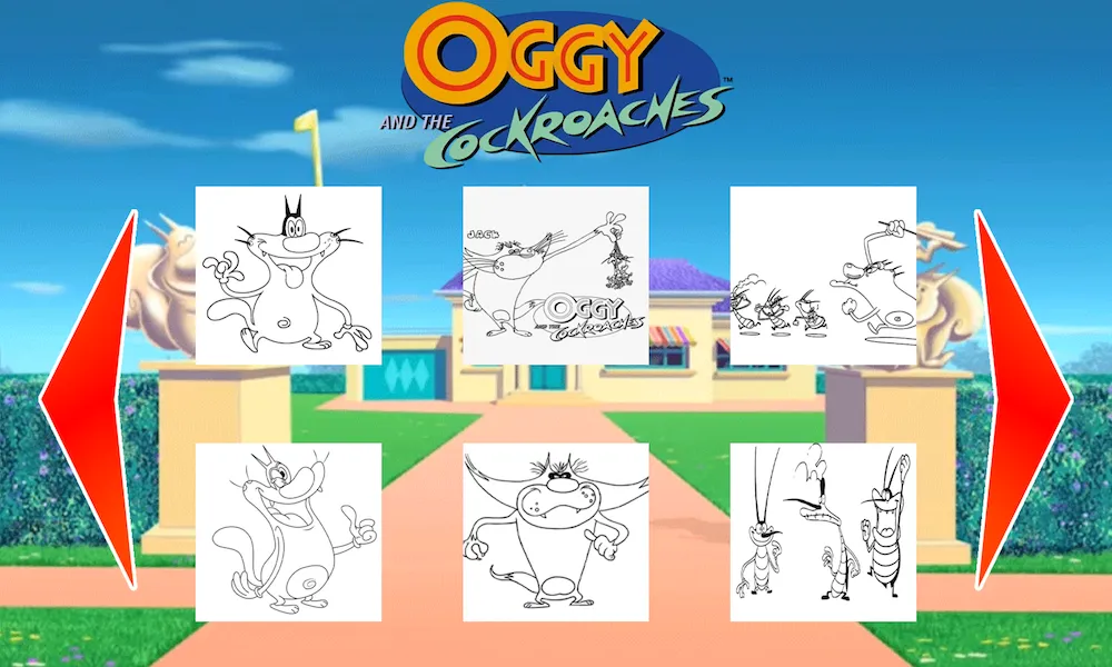 Super Oggy Coloring game | Indus Appstore | Screenshot