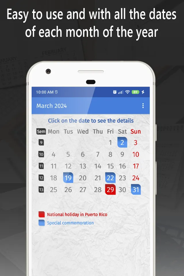 puerto rico calendar 2024 | Indus Appstore | Screenshot