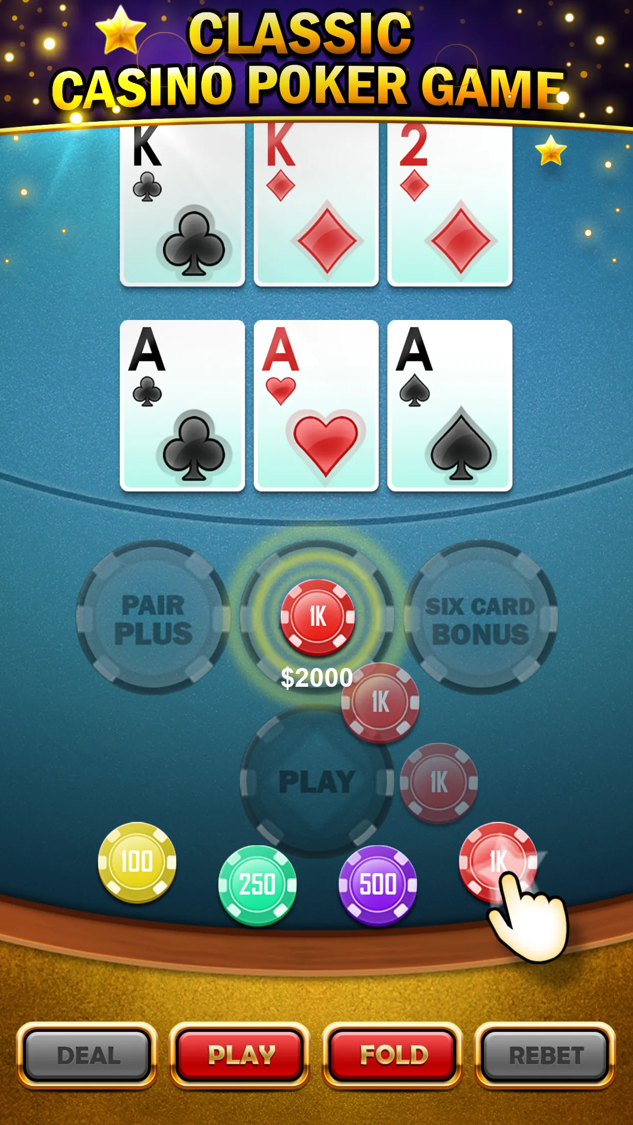 Three Card Poker - Casino | Indus Appstore | Screenshot