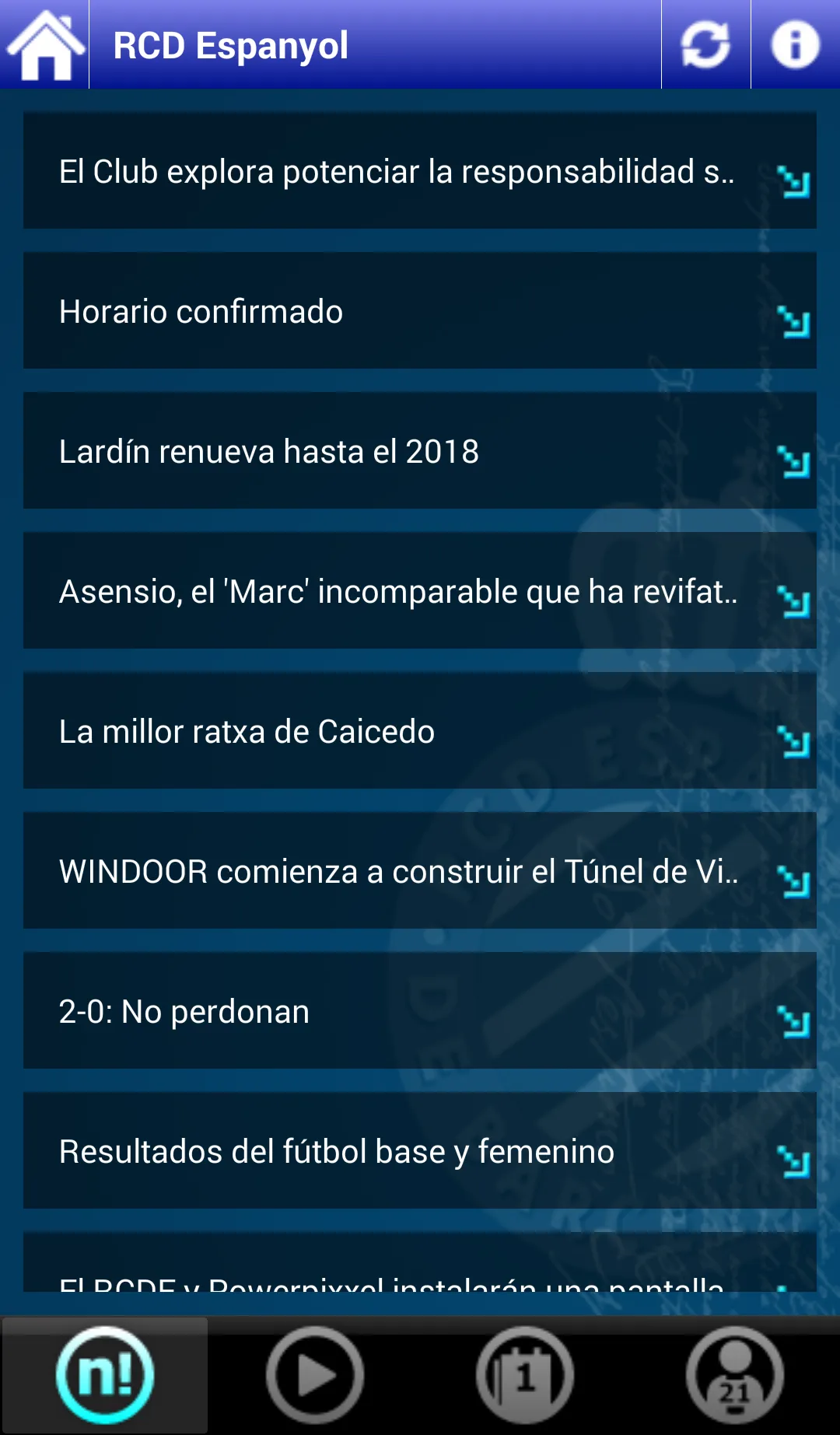 RCD Espanyol App | Indus Appstore | Screenshot