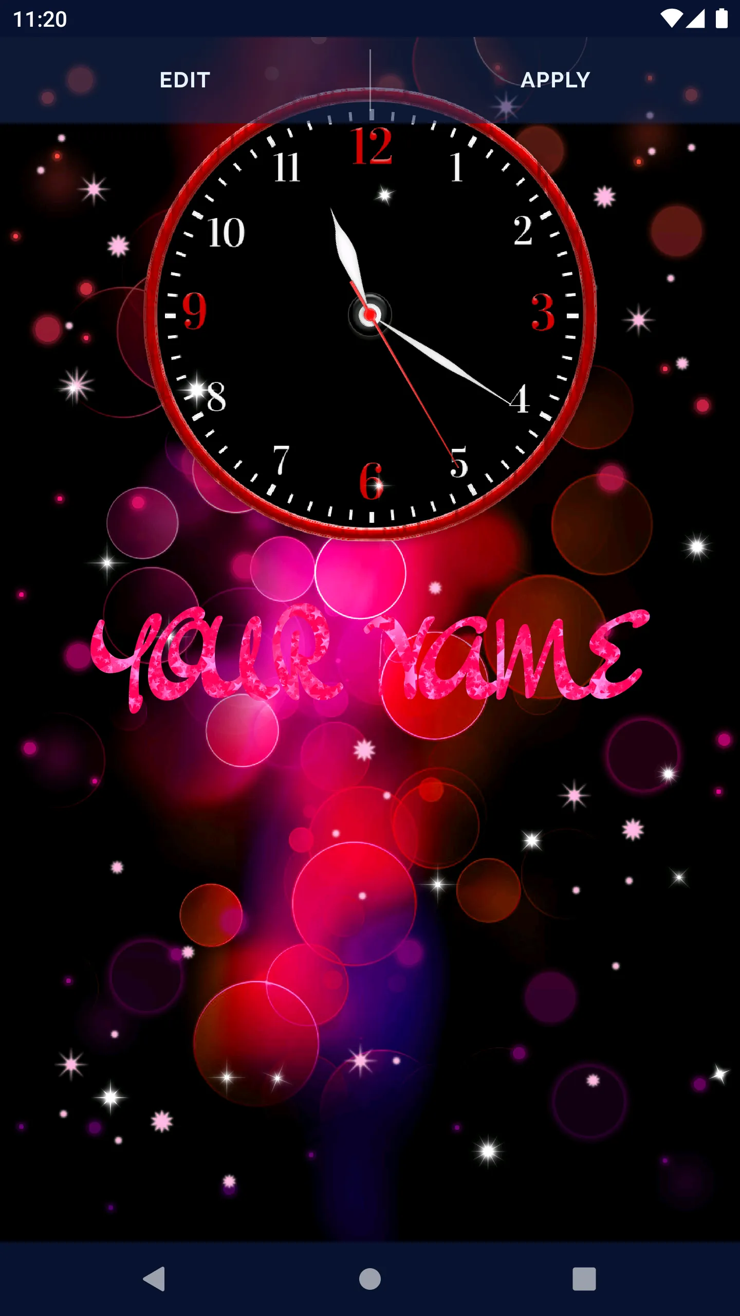 Black Clock Live Wallpaper | Indus Appstore | Screenshot