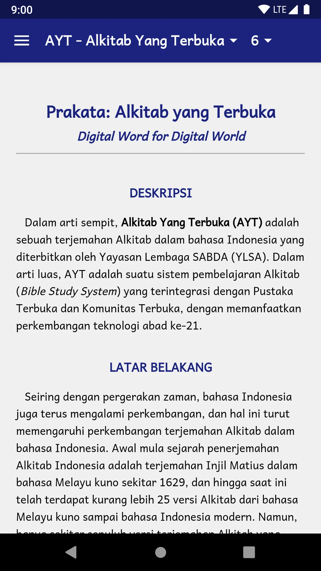 Alkitab Yang Terbuka | Indus Appstore | Screenshot