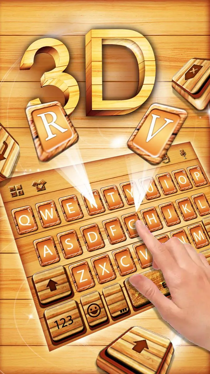 Wood 3D Pattern Keyboard Theme | Indus Appstore | Screenshot