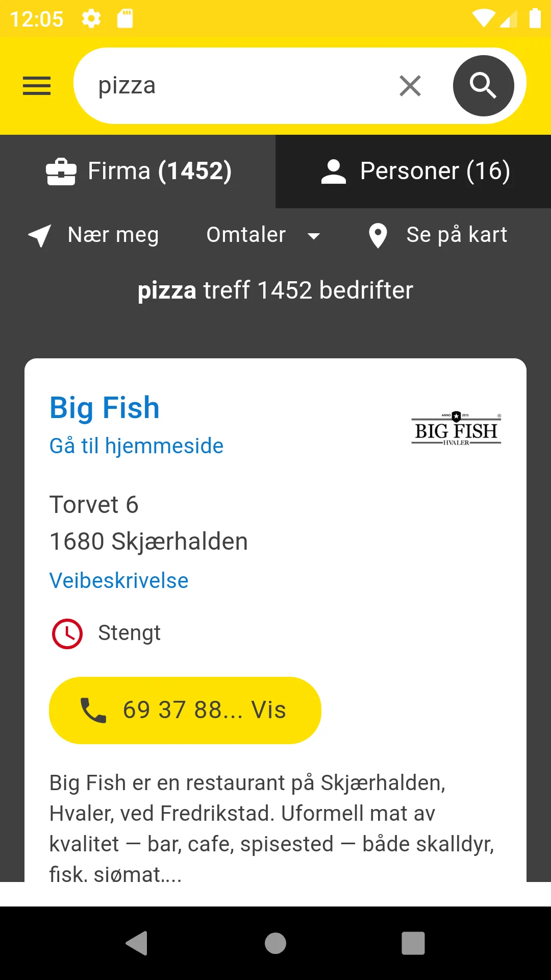 Gule Sider - Søk, oppdag, del | Indus Appstore | Screenshot