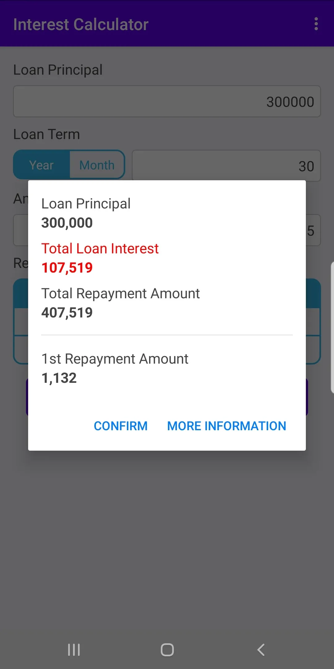 Loan Interest Calculator | Indus Appstore | Screenshot