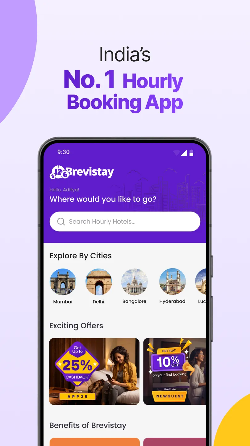 Brevistay: Book Hourly Hotel | Indus Appstore | Screenshot