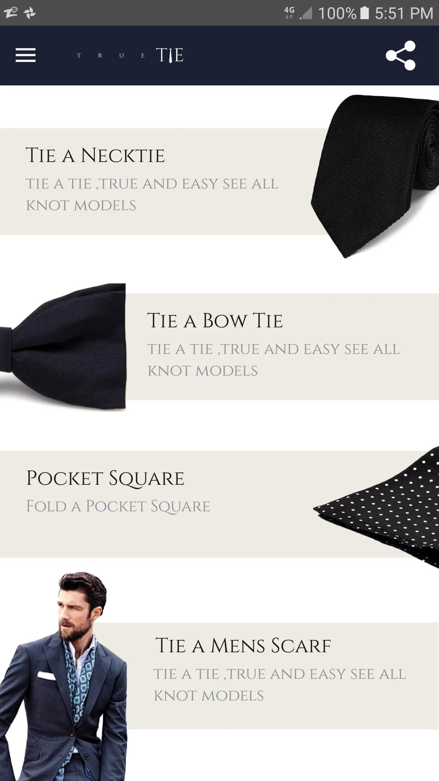 How To Tie A Tie Knot - True T | Indus Appstore | Screenshot