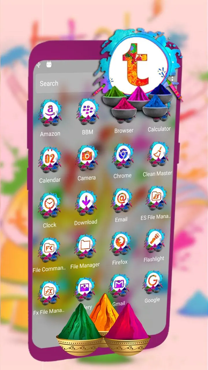 Holi Dance Launcher Theme | Indus Appstore | Screenshot