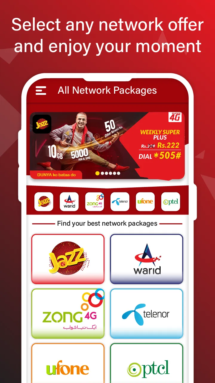 All Sim Network Packages Codes | Indus Appstore | Screenshot