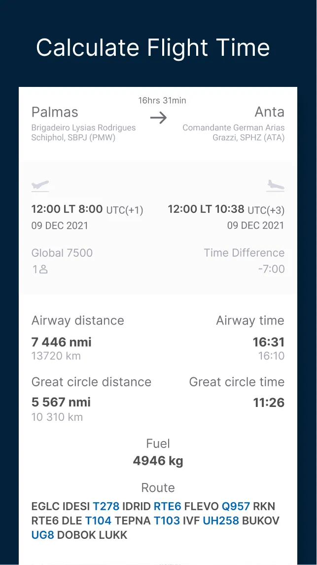 Flight Time Calculator | Indus Appstore | Screenshot