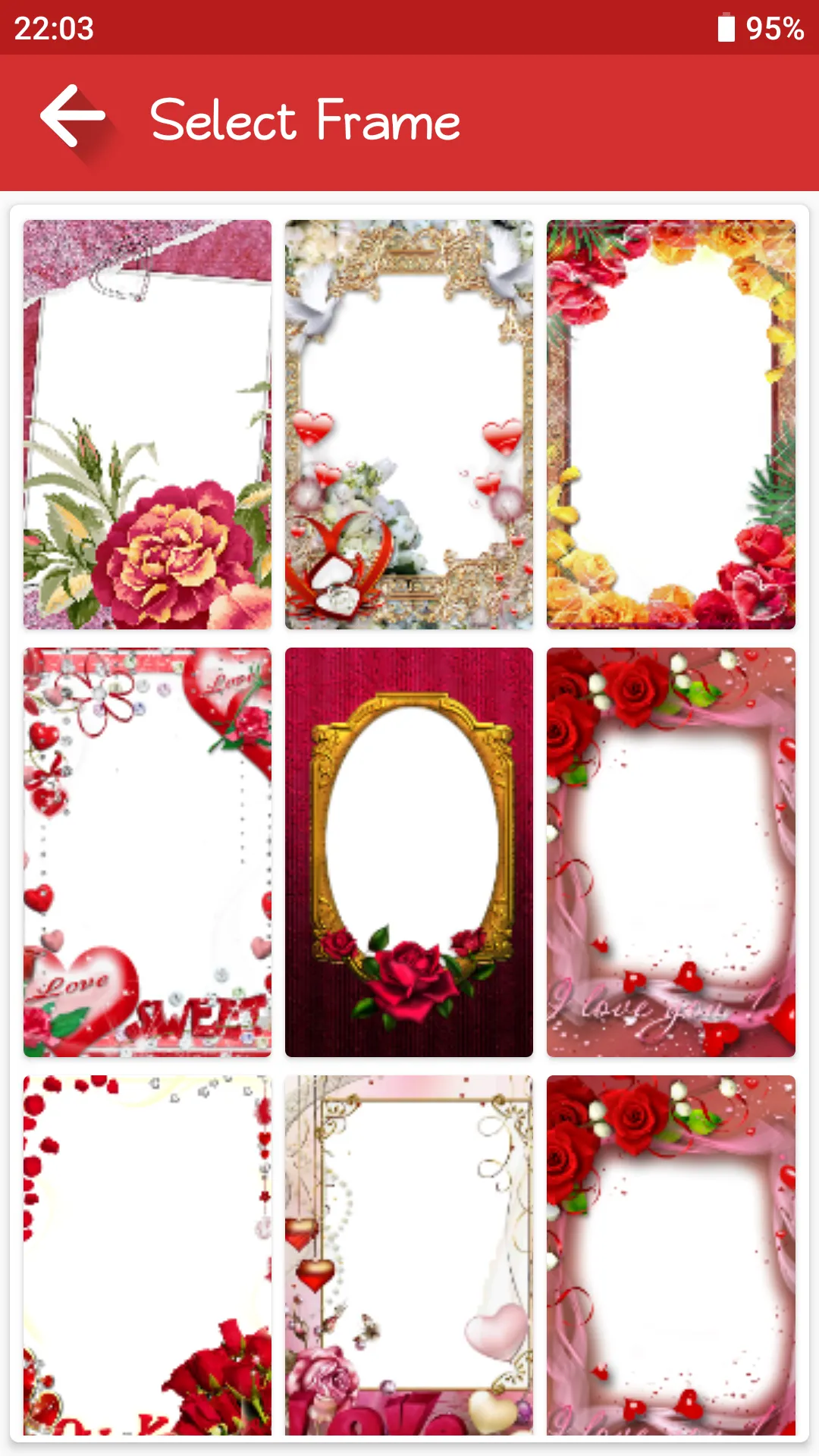 Romantic Photo Frames | Indus Appstore | Screenshot